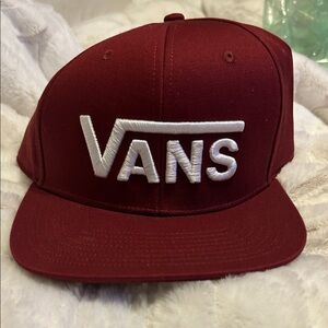 Vans Maroon Cap with White Logo